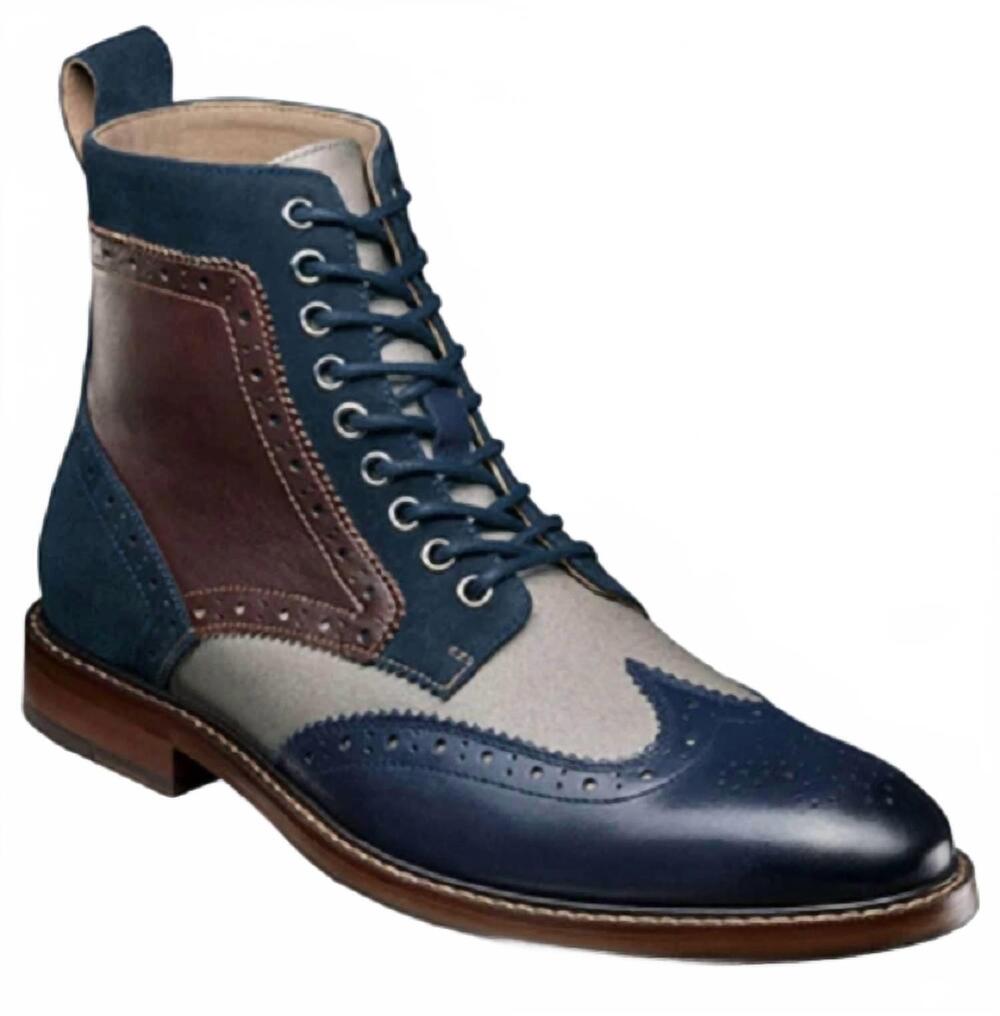 NEW STACY ADAMS men's finnegan wingtip lace up boot